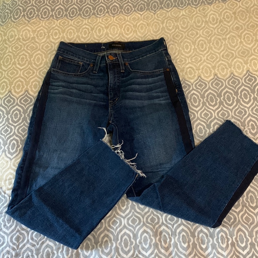 Halogen ribbon stripe jeans.
